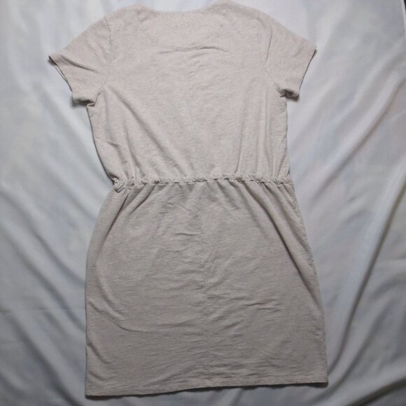 LANDS' END womens DRESS shift TAN cream HEATHERED t-shirt TEE pockets SIZE XL/T - Picture 11 of 12